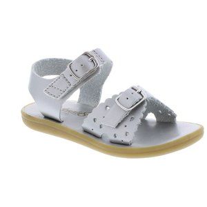 Footmates - Ariel Sandal Silver Baby Toddler 3 4 - NEW NWT